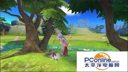 浇花的漂亮女孩
